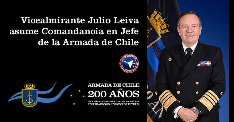 Vicealmirante Julio Leiva asume Comandancia en Jefe de la Armada de Chile