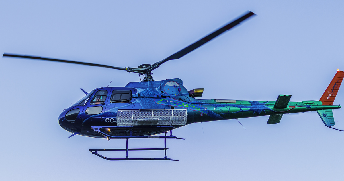 Ecocopter realizará las filmaciones aéreas de Fórmula E en un AS 350 B3/H125