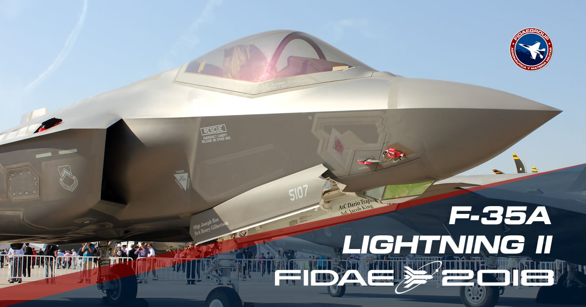 F-35A Lightning II en la muestra de FIDAE 2018
