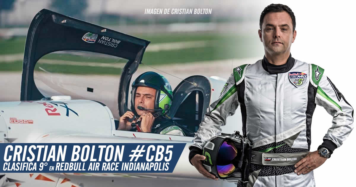 Cristian Bolton clasifica 9° en Redbull Air Race Indianápolis 2018