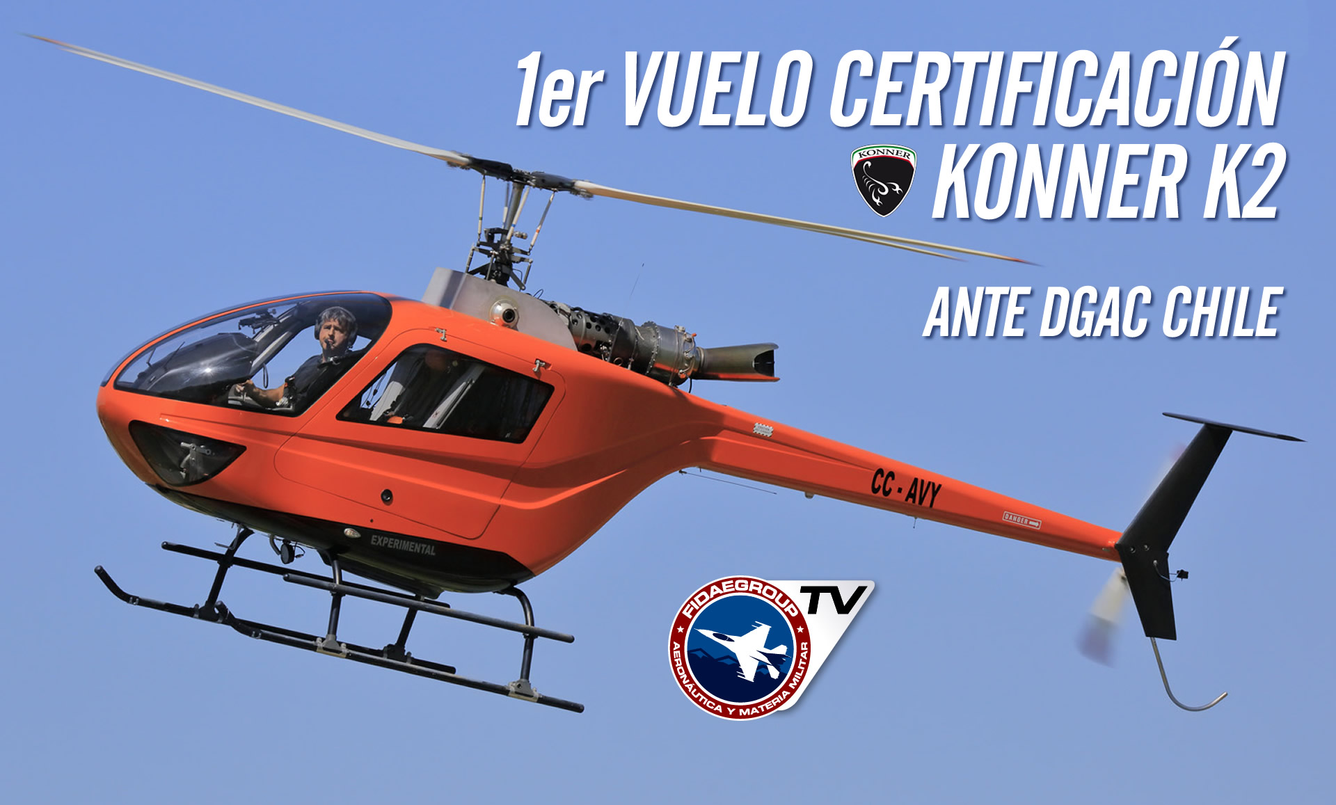 Llega a Chile el helicóptero Konner K2 con motor Diesel