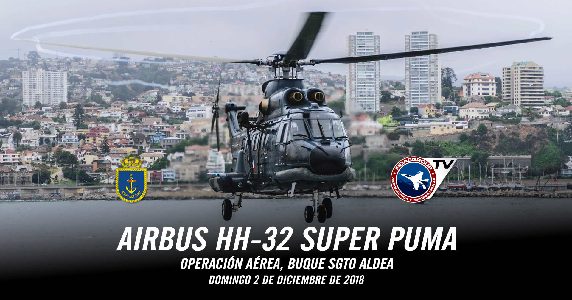 Helicópteros HH-32 Super Puma operando en Buque Sargento Aldea