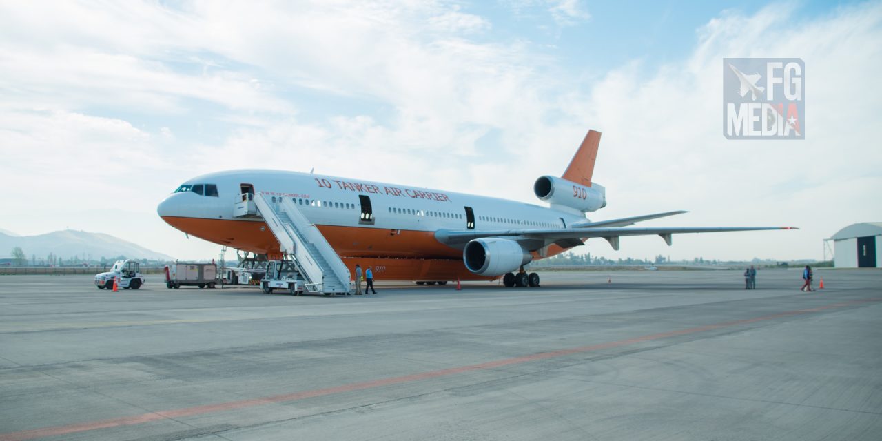 La aeronave DC-10 Air tanker (Ten Tanker) ya arribó a Santiago de Chile, SCEL