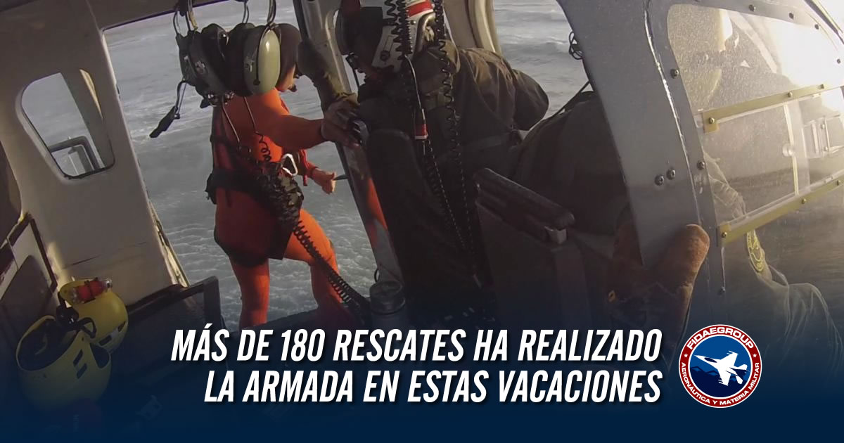 Más de 180 rescates ha realizado la Armada en estas vacaciones