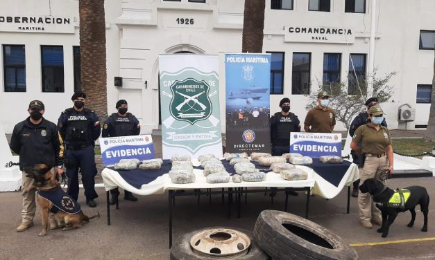 Policía Marítima y OS7 de Carabineros de Arica logran desbaratar organización criminal dedicada al tráfico de drogas