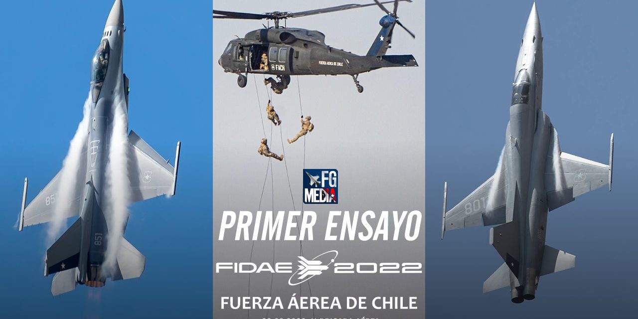 La Fuerza Aérea de Chile realizó los primeros ensayos en el espacio aéreo de la II Brigada Aérea en el marco de FIDAE 2022