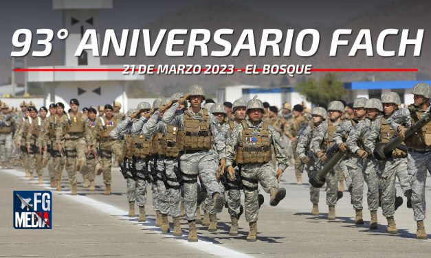La Fuerza Aérea de Chile conmemoró su 93° Aniversario Institucional en las dependencias de la Base Aérea de El Bosque el pasado 21 de marzo de 2023