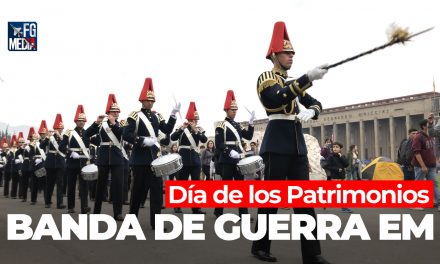 Banda de Guerra de la Escuela Militar desplazamiento por aula, Día de los Patrimonios. 28.05.2023