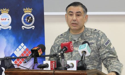 Fuerza Aérea de Chile anuncia lanzamiento del Fasat Delta en punto de Prensa.